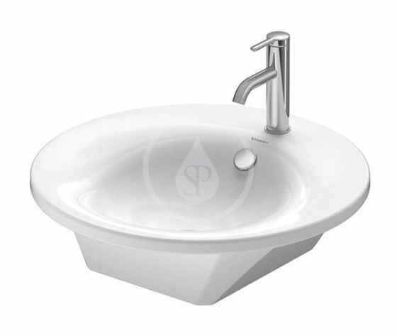 Duravit Starck 1 - Nábytkové umývadlo s prepadom, priemer 58 cm, biela