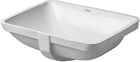 Duravit Starck 3 - Umývadlo vstavané 49x37 cm, bez otvoru na batériu, s WonderGliss, biela