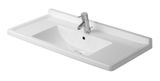 Duravit Starck 3 - Umývadlo, 85x49 cm, s prepadom, s otvorom na batériu, biela