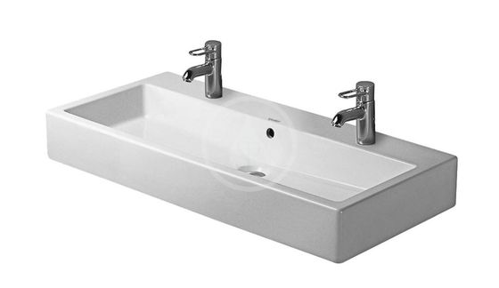 Duravit Vero - Dvojumývadlo nábytkové 100x47 cm, s 2 otvormi na batérie, alpská biela