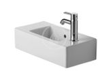 Duravit Vero - Umývadielko, 50x25 cm, s prepadom, s otvorom na batériu vpravo, biela