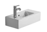 Duravit Vero - Umývadielko, 50x25 cm, s prepadom, s otvorom na batériu vľavo, biela