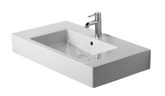 Duravit Vero - Umývadlo, 85x49 cm, s prepadom, s otvorom na batériu, biela