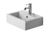 Duravit Vero - Umývadielko, 45x35 cm, s prepadom, s otvorom na batériu, WonderGliss, biela