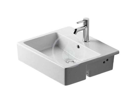 Duravit Vero - Umývadlo zápustné, 55x47x17 cm, s 1 otvorom na batériu, biela