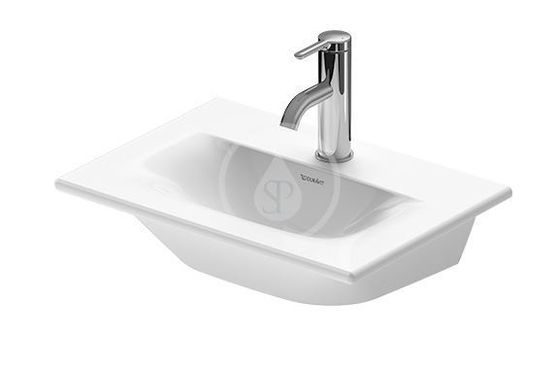 Duravit Viu - Umývadielko, 45x32 cm, bez prepadu, s otvorom na batériu, biela