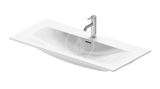 Duravit Viu - Umývadlo, 103x49 cm, s prepadom, s otvorom na batériu, WonderGliss, biela