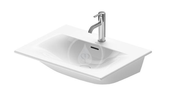 Duravit Viu - Umývadlo 63x49 cm, s 1 otvorom na batériu, s WonderGliss, alpská biela