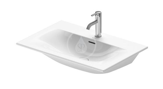 Duravit Viu - Umývadlo, 73x49 cm, s prepadom, s otvorom na batériu, biela