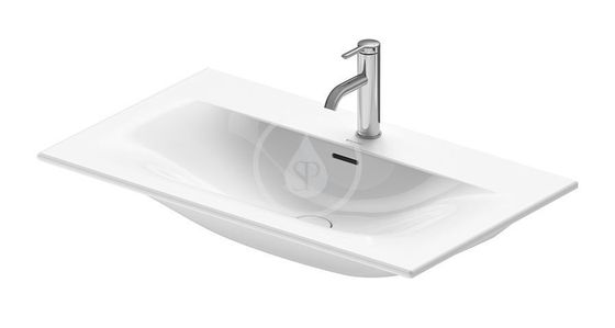 Duravit Viu - Umývadlo, 83x49 cm, s prepadom, s otvorom na batériu, biela