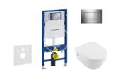 Geberit Duofix - Set predstenovej inštalácie, klozetu a dosky Villeroy & Boch, tlačidla Sigma30, DirectFlush, SoftClose, CeramicPlus, chróm