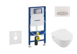 Geberit Duofix - Set predstenovej inštalácie, klozetu a dosky Villeroy & Boch, tlačidla Sigma50, DirectFlush, SoftClose, CeramicPlus, alpská biela