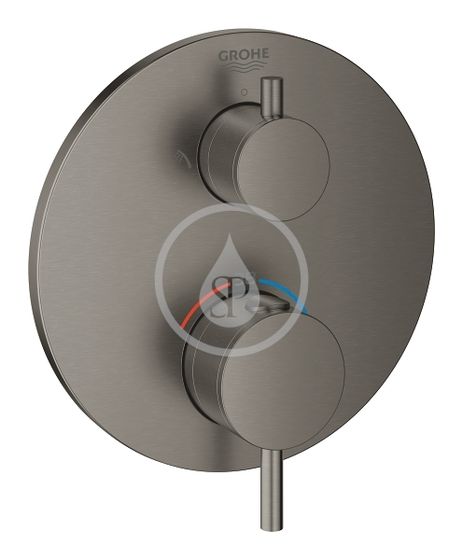 Grohe Atrio - Termostatická batéria pod omietku pre 2 spotrebiče, kefovaný Hard Graphite