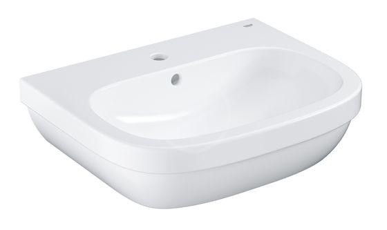 Grohe Euro Ceramic - Umývadlo s prepadom, 60x48 cm, alpská biela