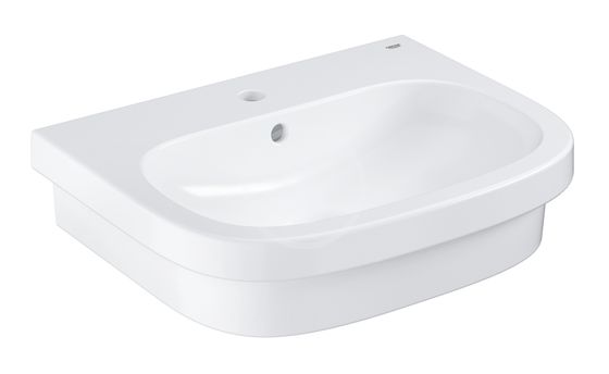 Grohe Euro Ceramic - Umývadlo s prepadom, 60x48 cm, alpská biela