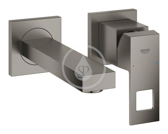 Grohe Eurocube - Umývadlová batéria pod omietku, 2-otvorová inštalácia, kefovaný Hard Graphite