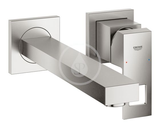 Grohe Eurocube - Umývadlová batéria pod omietku, 2-otvorová inštalácia, supersteel