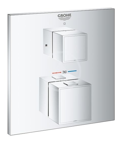 Grohe Grohtherm Cube - Termostatická sprchová batéria pod omietku, chróm