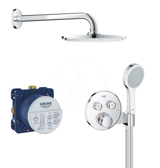 Grohe Grohtherm SmartControl - Sprchová súprava Perfect s podomietkovým termostatom, 21 cm, chróm