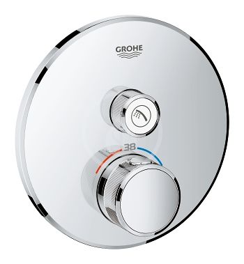 Grohe Grohtherm SmartControl - Termostatická sprchová batéria pod omietku s jedným ventilom, chróm