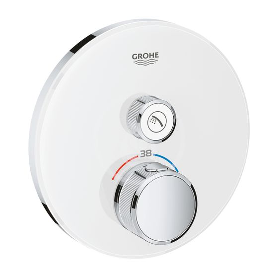 Grohe Grohtherm SmartControl - Termostatická sprchová batéria pod omietku s 1 ventilom, mesačná biela