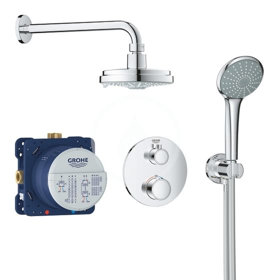 Grohe Grohtherm - Sprchová súprava Rainshower Cosmopolitan 160 s termostatom pod omietku, chróm