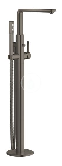 Grohe Lineare - Vaňová batéria do podlahy, s príslušenstvom, kefovaný Hard Graphite