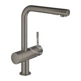 Grohe Minta - Drezová batéria s výsuvnou spŕškou, kefovaný Hard Graphite