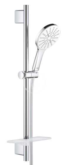 Grohe Rainshower SmartActive - Súprava sprchovej hlavice 130, 3 prúdy, tyče 60 cm a hadice, mesačná biela