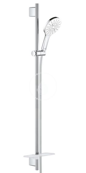 Grohe Rainshower SmartActive - Súprava sprchovej hlavice 130, 3 prúdy, tyče 90 cm a hadice, mesačná biela