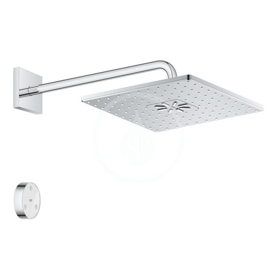 Grohe Rainshower SmartConnect - Hlavová sprcha 310 Cube 9,5 l/min s ramenom a diaľkovým ovládaním, 2 prúdy, chróm