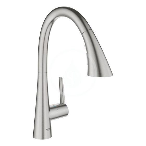 Grohe Zedra - Drezová batéria s výsuvnou spŕškou, supersteel