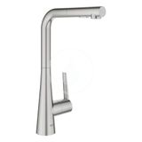 Grohe Zedra - Drezová batéria s výsuvnou spŕškou, supersteel