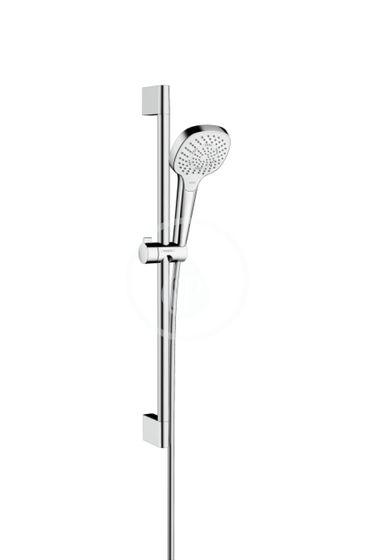 Hansgrohe Croma Select E - Set sprchovej hlavice, 3 prúdy, tyče a hadice, biela/chróm