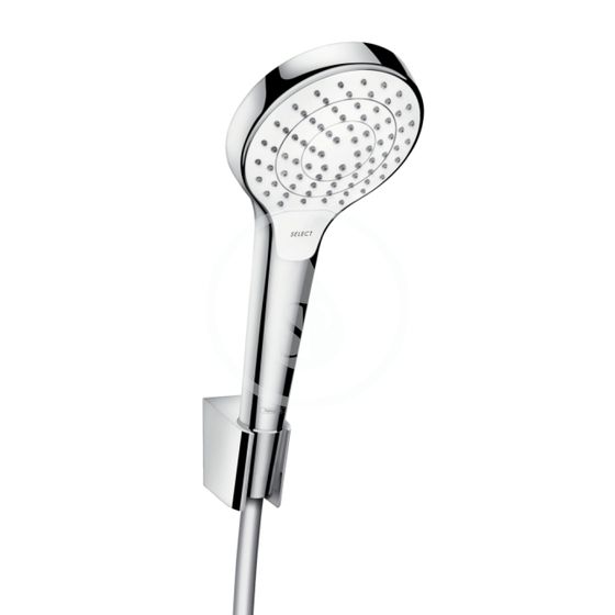 Hansgrohe Croma Select S - Ručná sprcha Vario Porter, súprava 1,25 m, biela/chróm