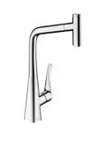 Hansgrohe M71 - Drezová batéria Metris Select s výsuvnou koncovkou, EcoSmart, chróm