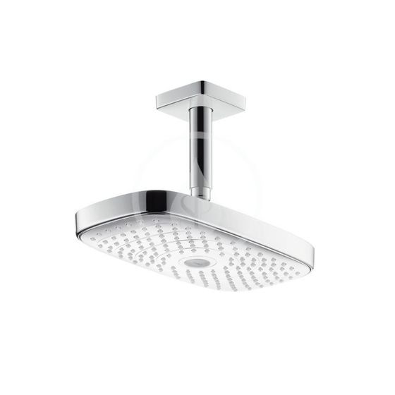 Hansgrohe Raindance Select E - Hlavová sprcha 300, 2 prúdy, sprchové rameno 10 cm, biela/chróm