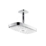 Hansgrohe Raindance Select E - Horná sprcha 300 2jet s prívodom od stropu 10 cm, EcoSmart, biela/chróm