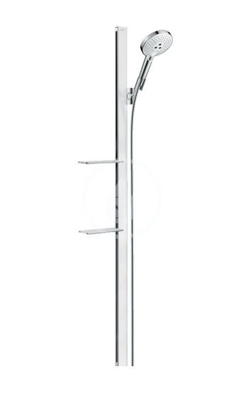 Hansgrohe Raindance - Sprchová súprava Select S 120, 3 prúdy, sprchová tyč 1,50 m, biela/chróm