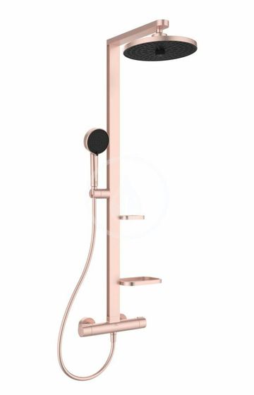 Ideal Standard ALU+ - Sprchový set s termostatom, priemer 26 cm, 2 prúdy, rosé