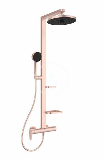 Ideal Standard ALU+ - Sprchový set s batériou, priemer 26 cm, 2 prúdy, rosé