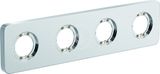 Ideal Standard Archimodule - Krycia 4-otvorová rozeta SOFT, 83x332 mm, chróm