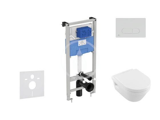 Ideal Standard ProSys - Set predstenovej inštalácie, klozetu a sedadla Architectura, tlačidla Oleas M2, DirectFlush, SoftClose, CeramicPlus, biela