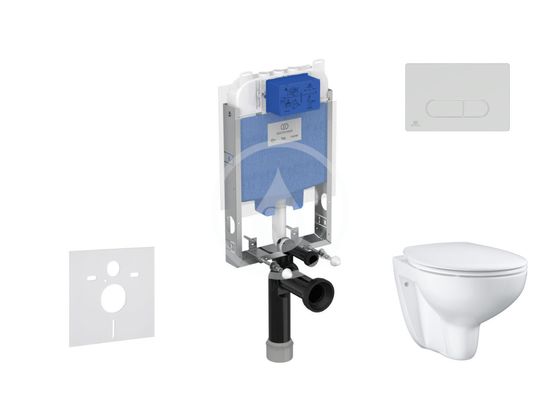 Ideal Standard ProSys - Set predstenovej inštalácie, klozetu a sedadla Bau Ceramic, tlačidla Oleas M1, Rimless, SoftClose, chróm