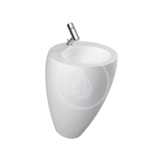 Laufen Il Bagno Alessi - Voľne stojace umývadlo 52x85x53 cm, otvor na batériu, s LCC, matná biela