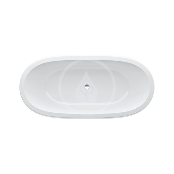 Laufen Il Bagno Alessi One - Voľne stojaca vaňa, 183x87 cm, s LED osvetlením a senzorom, biela