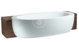 Laufen Il Bagno Alessi One - Polozápustná vaňa, 203x102 cm, s masážnym systémom, LED osvetlením a senzorom, biela