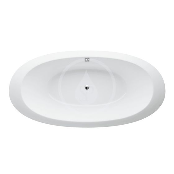 Laufen Il Bagno Alessi One - Vstavaná vaňa, 203x102 cm, s masážnym systémom, LED osvetlením a senzorom, biela