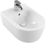 Villeroy & Boch Avento - Závesný bidet, 530x370 mm, otvor na batériu, CeramicPlus, Stone White