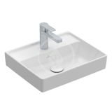 Villeroy & Boch Collaro - Umývadielko 45x37 cm, bez prepadu, 1 otvor na batériu, CeramicPlus, Stone White